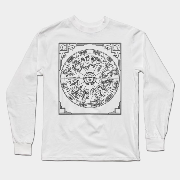 ASTROLOGY WHEEL Long Sleeve T-Shirt by TheCosmicTradingPost